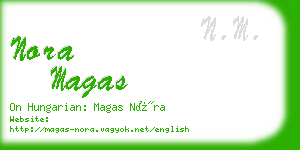 nora magas business card